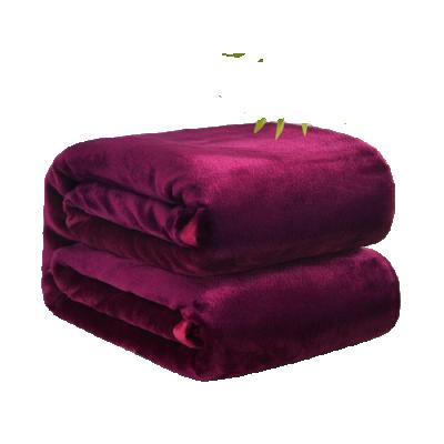 China Anti-pilling Flannel Plush Sherpa Fleece Blanket Winter Cozy Bed Sheets Blanket For Hotel for sale