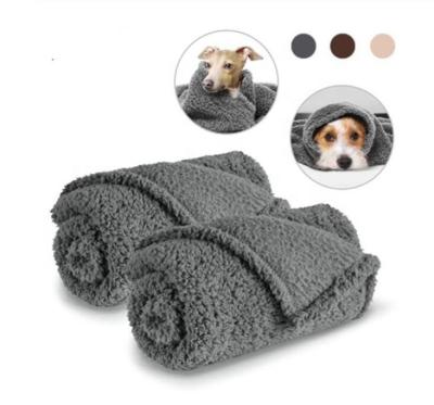 China Anti-pilling Sherpa Dog Blanket Personalized Fleece Pet Plush Dog Blanket Amazon Sherpa Dog Blanket Double By Luxury Travel Wholesale for sale