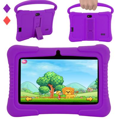 China 7 Inch 1GB 16GB Educational Kids Tablets For Toddlers Education Games Tablet WiFi Android Tablets With Silicone Case for sale