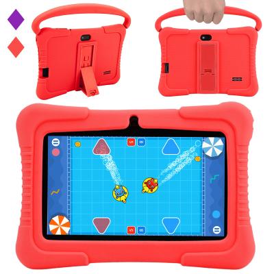 China 7 Inch Educational Learning Tablet For Children Kids Safety Eye Protection Screen Wifi BT Dual Camera Small Tablet for sale