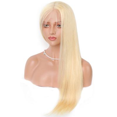 China China Manufacturer Brazilian 613 High Quality 100% Virgin Hair Silky Straight Color Blonde Full Wave Lace Wigs for sale