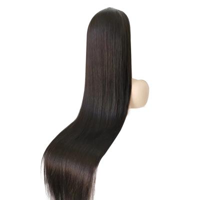 China High Quality Brazilian Virgin Mink Straight Silky Straight 150% Wave Density 30 Inch 40 Inch Hair Full Lace Wig for sale