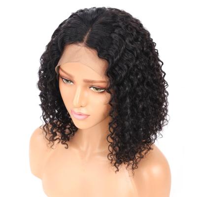 China Wholesale Cheap Curly 100% Virgin Women's Mongolian Hair 12 Inches Full Lace Front Natural Kinky Curly Wigs for sale