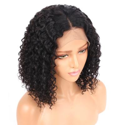 China Cheap Price 100% Brazilian Virgin Hair Curly Curly Lead Lace Front Wig For Black Women for sale