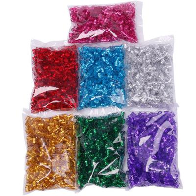 China Micro Pans Colorful Hair Extension Tool Kids Hair Beads For Crochet Braids Decoration Synthetic Hair Extension Accessories for sale