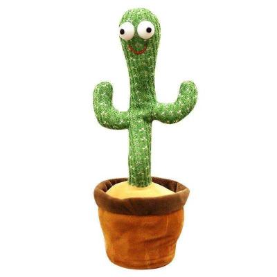 China Cute Eco-friendly Material Stuffed Flowerpot Sing Dancing Cactus Toy Kawaii Stuffed Animals Soft Toys Cactus Plush Toy for sale