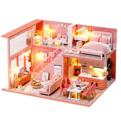 China Eco - Friendly Handmade Model Set Miniature House Building Cabin Toys for sale