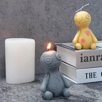 China Viable Hot Sale Halloween Horror Doll Scented Christmas Candle Silicone Mold for sale