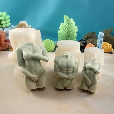 China Viable Men's Packaged Women's Belly Plaster Ornaments Human Body Aromatherapy Candle Silicone Mold Large for sale