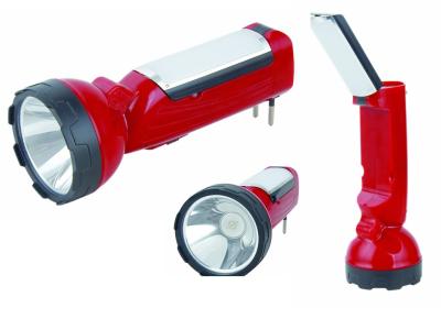 China 50Hz / 60Hz LED Long Range Rechargeable Torch With LED Night Light Red Color for sale