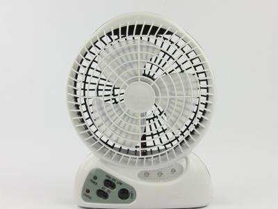 China 6 Inch 3 Blade Mini Rechargeable Electric Fan With Light AC / DC Operated for sale