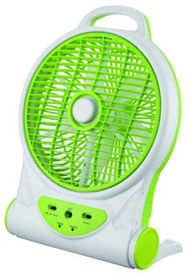 China 10 Inch Multifuction Electric Rechargeable Fan With Mobile Phone Charger for sale