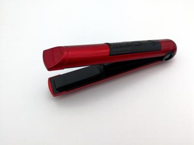 China Red Rechargeable Travel Hair Straighteners With Safety lock  , Small Flat Iron for sale