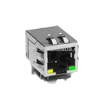 China magnetic rf rj45 connector with led and transformer for sale