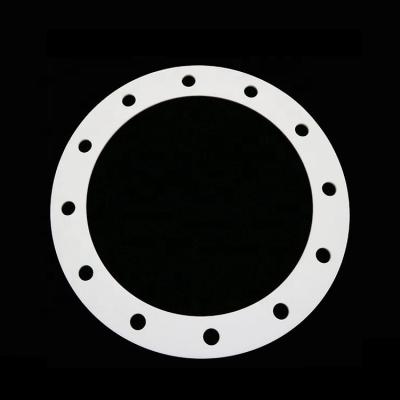 China Custom wholesale white plastic pe ptfe flange rubber flat gasket Nylon/PTFE/PE/PP sealing ring for sale