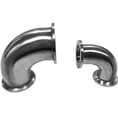 China 304 China Vacuum Adapter Pipe Stainless Steel Sanitary Elbow for sale