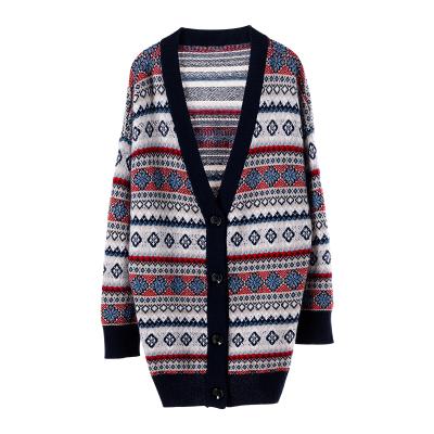 China Heavy Breasted Shrinkproof Plain Cardigan Colorful Winter Knit Sweater For Ladies for sale