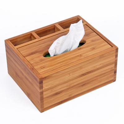 China 100% Natural Eco-friendly Modern Rectangle Tissue Paper Bamboo Box for sale