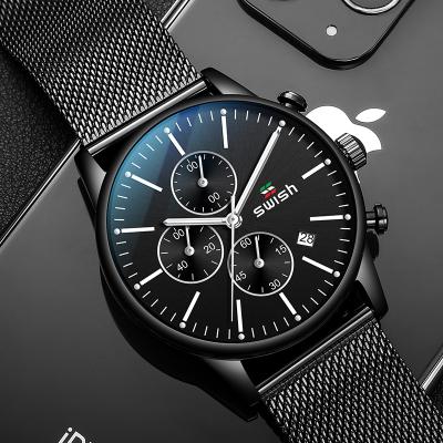 China Hot style fashion quartz steel band men's casual watch multifunctional men's watch water resistant for sale