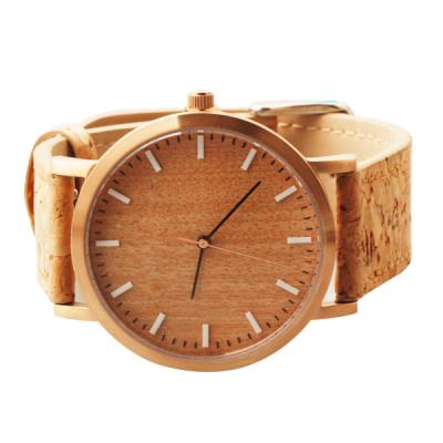 China New Product Cork Strap Watch Water Resistant Unisex Watch 40mm for sale