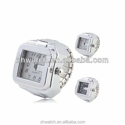 China Romantic Wholesale Digital Square Dial Men's And Women's Stainless Steel Watch Band Watch Band Ring Ring Watch Women for sale