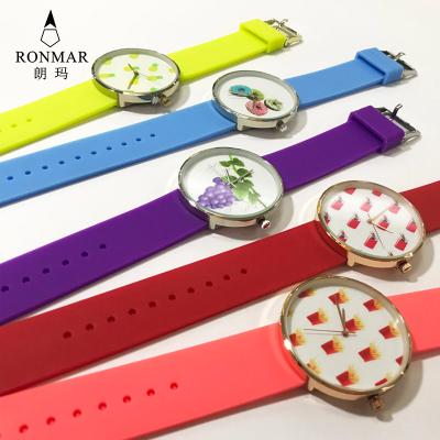 China Non-specific Fashion Custom Design Printing Silicon Band Girls Kids Watch Girl Hand Watch Fashion Wrist Watch Latest for sale