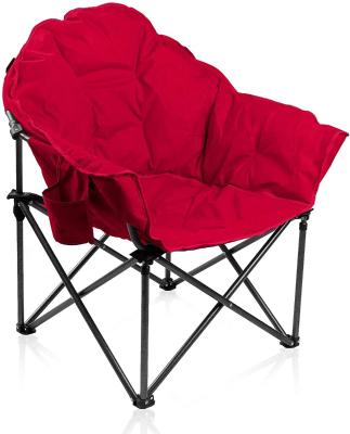 China Modern Simplicity Oversized Padded Camping Chairs Moon Around Chair Saucer Recliner With Carry Bag for sale