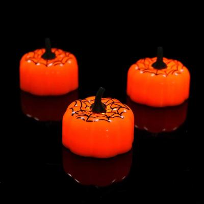 China String Pumpkin Tea Light Flickering Lights with Pumpkin Tealight Battery Operated Flameless Candles for Halloween for sale