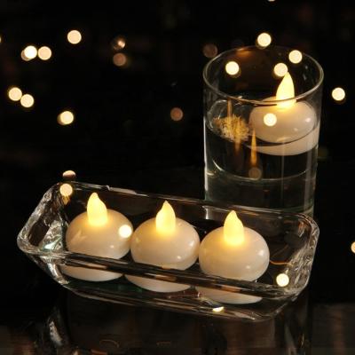 China Weddings Water Proof Candle In Case Water Spa Shower Water Candle Lamp LED Decorative Floating Candle for sale