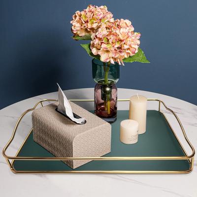 China 2022 New Home Furniture Elegant Crystal Mirror Serving Tray for sale