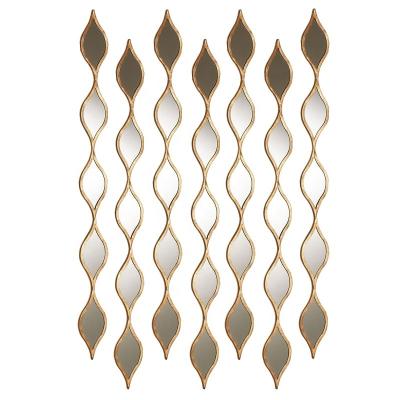 China Minimalist Hot Sale Home Decor Wall Tear Drop Mirror Set Silver Gold Teardrop Wall Mirror Sets for sale