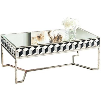 China Contemporary Direct Manufacturer Stainless Steel Mirrored Coffee Table With Stainless Steel Leg Mirrored Center Table Wholesale Price for sale