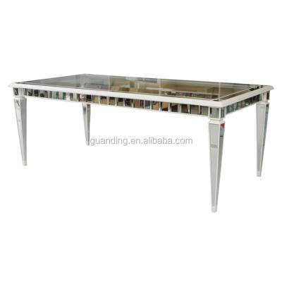 China DINING TABLE beleved glass tables mirrored dining table for sale