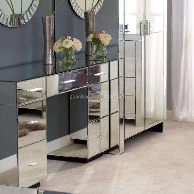 China Home Decorative Modern Venetian Mirrored 7 Drawer Dressing Table for sale