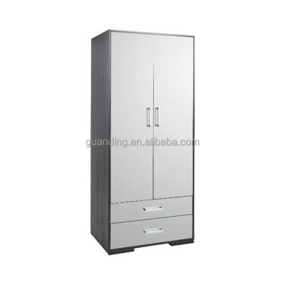 China Wardrobe Home Decorative Glass Door 2 Drawer Mirrored Wardrobe for sale