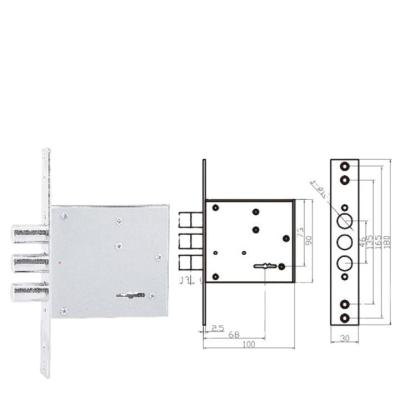 China Steel / Stainless / Zinc Anti - Theft Mortise Mortise Door Lock Security Lock New Product For Safe for sale