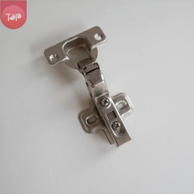 China Modern Best Quality Top-40255 Satin Nickel Finish Soft Close Glass Hinge For Opening Cabinet 110 Degree for sale