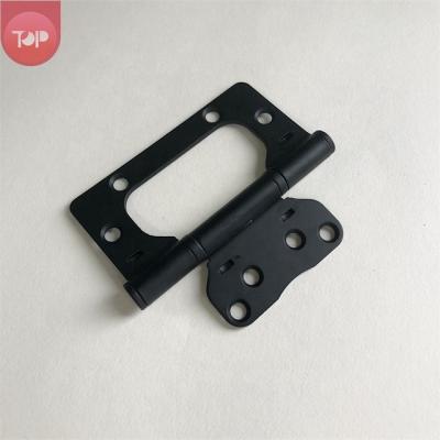 China Modern 4 Inch Easy EZ Hinge Heavy Duty Black Metal Black Iron Steel Hardwares For Wooden Door Flush Hinges for sale