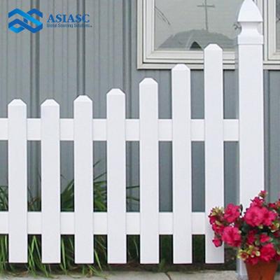 China Easily Assembled Plastic Yard White PVC Picket Fence Garden Security Composite Plastic Decoration Decoration Fence Kits for sale