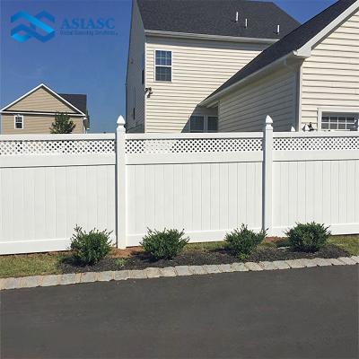 China Customized Easily Assembled 6' x8 PVC Privacy Fence Luxury Garden Decorative Vinyl Fencing Temporary Composite Fence Privacy Panels for sale