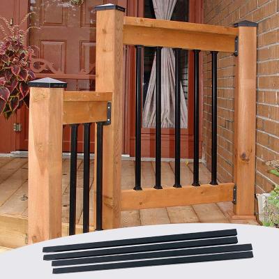 China New Arrived Modern 26 Inch Square Pipe Iron Outdoor Staircase Fencing Black Hollow Galvanized Steel Pipe Fencing Balusters for sale