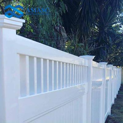 China Easily Assembled 2022 New Design PVC Palisade Fence Panels Beautify Your Home and Garden for sale