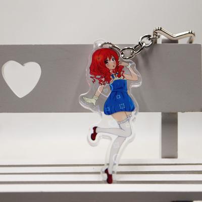 China Waterproof Custom Eco - Friendly Anime Character Form Plastic Clear Acrylic Key Chain for sale