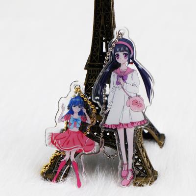 China Waterproof high quality cheap custom anime cartoon logo acrylic key chain for sale