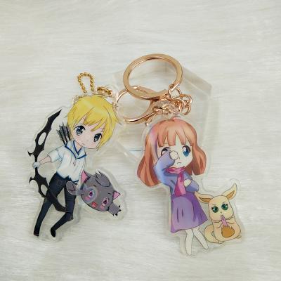 China Double Side Printed Clear Acrylic Character Waterproof Custom Japan Anime Key Chain for sale