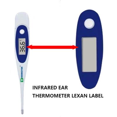 China OEM waterproof lexan label for thermometer with 3M adhensive for sale