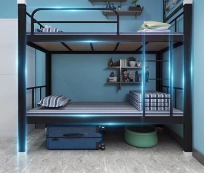 China Others Custom Double Platform Metal Frame Dorm Twin Beds for sale