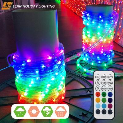 China Indoor or Outdoor 10m/20m/50m/100m Rubber/PVC Rope Lights RGB Customs Lead With Outdoor for sale