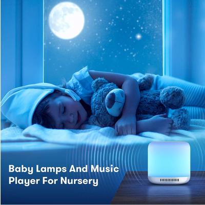 China Colorful LED Lamp Light Colorful Smart Sleep Ambiance Control Wake Up Speaker White Noise White Noise LED Speaker for sale