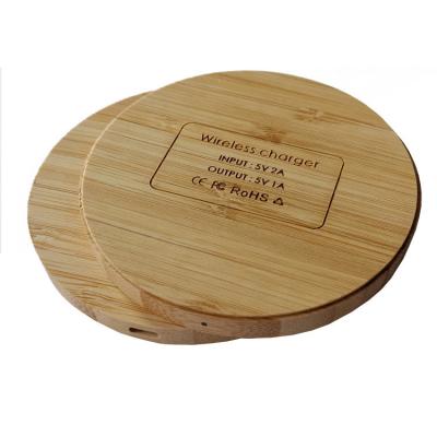 China GOGOLIN Mobile Phone Desktop 15W Fast Table Phone Eco Friendly Bamboo Wireless Charger for sale